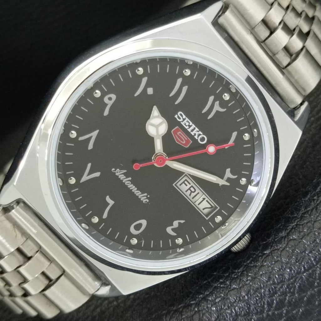 Vintage Seiko 5 Automático 6309A – Restaurado – Esfera Negra (⭐4,8)