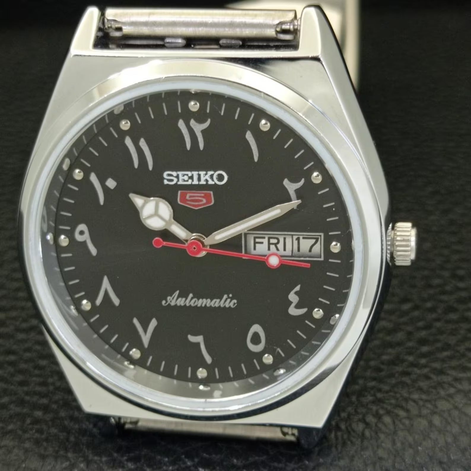 Vintage Seiko 5 Automático 6309A – Restaurado – Esfera Negra (⭐4,8)