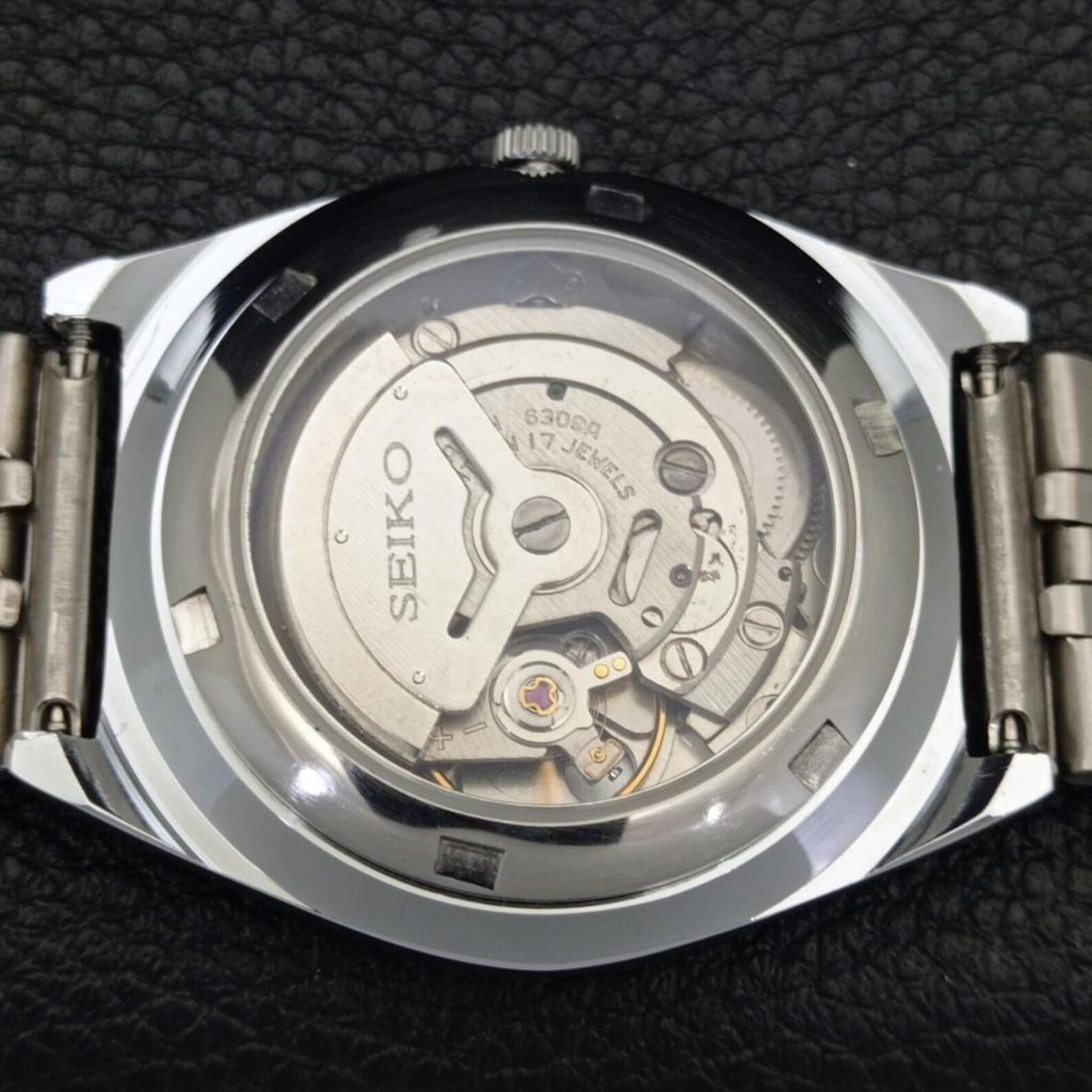 Vintage Seiko 5 Automático 6309A – Restaurado – Esfera Negra (⭐4,8)