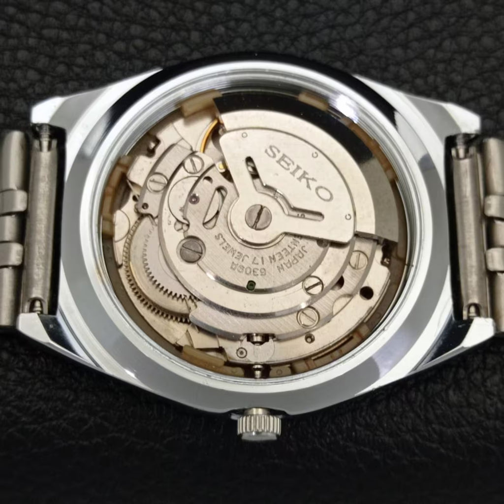 Vintage Seiko 5 Automático 6309A – Restaurado – Esfera Negra (⭐4,8)