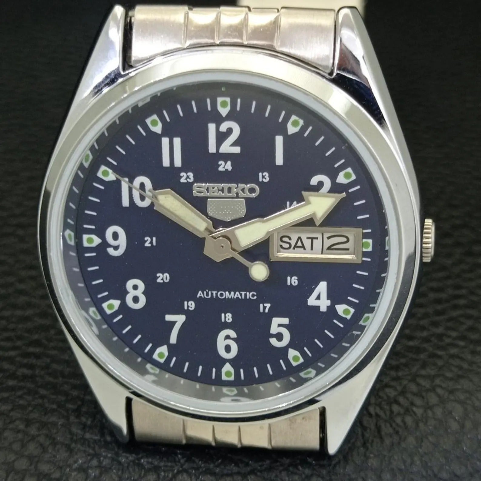 RELOJ VINTAGE SEIKO 5 AUTOMATIC 6309A ESFERA AZUL (⭐4.8)
