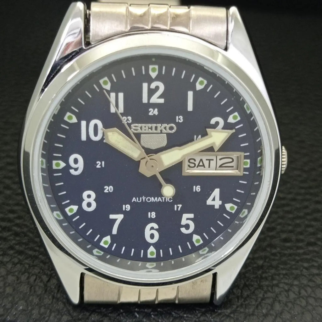 RELOJ VINTAGE SEIKO 5 AUTOMATIC 6309A ESFERA AZUL (⭐4.8)