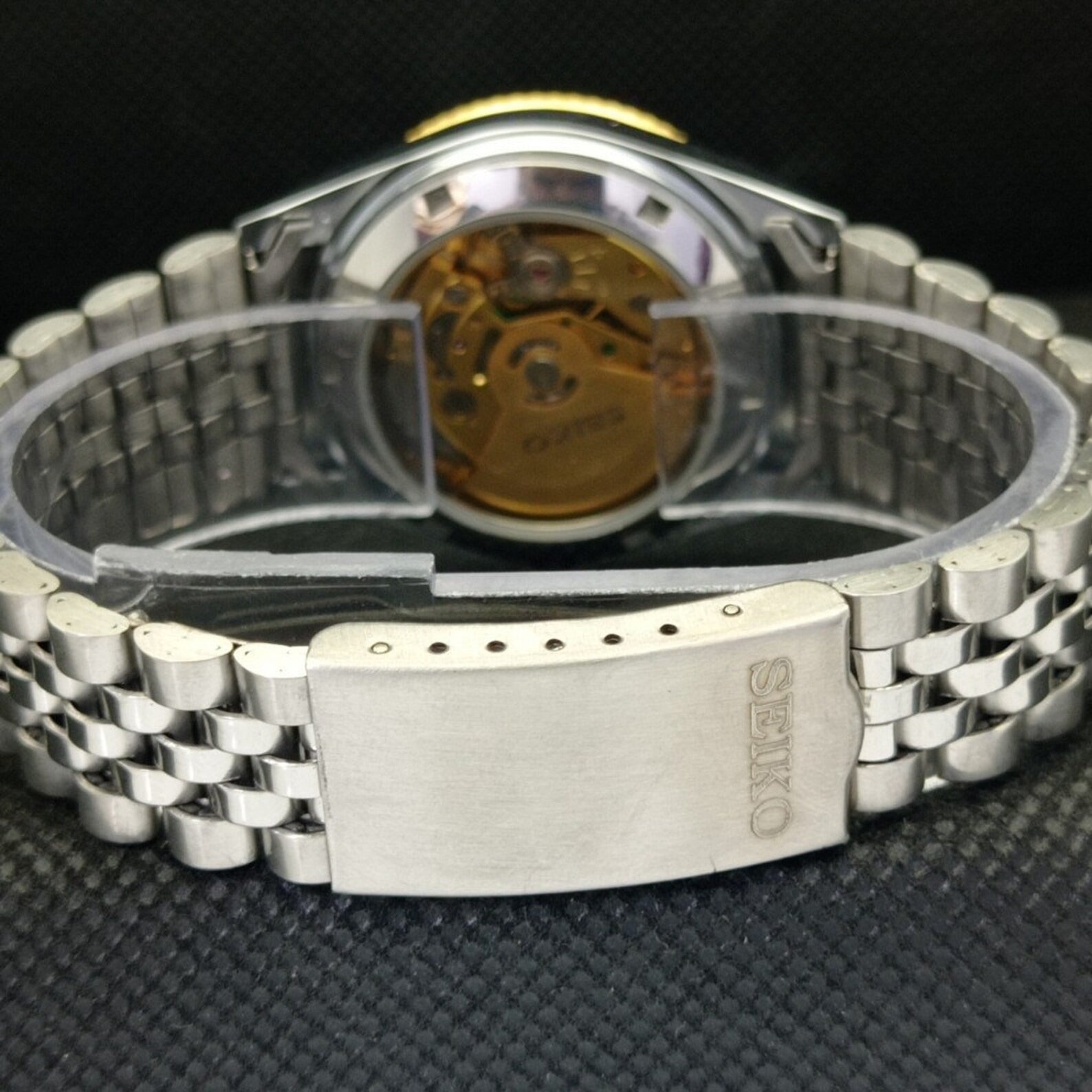 Reloj Vintage Seiko 5 Automático – Esfera Crema (⭐4,9)