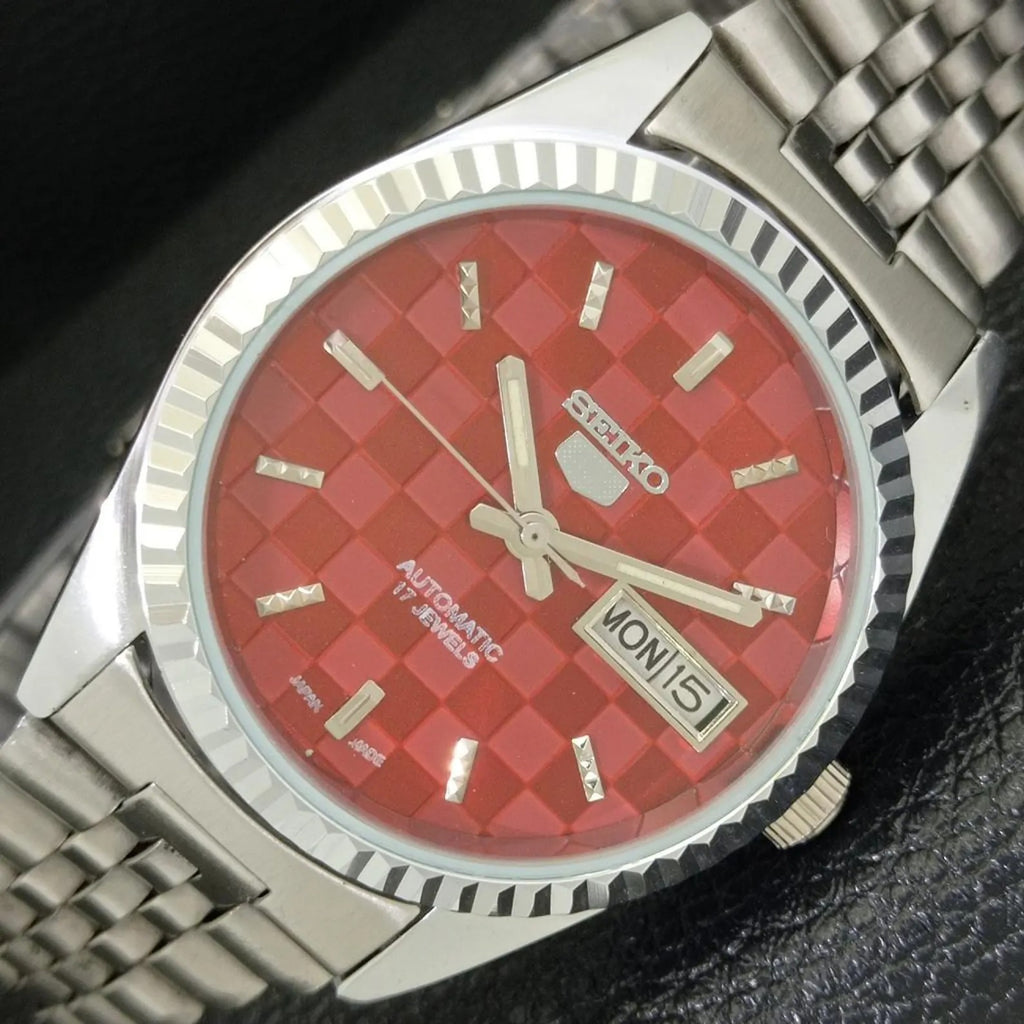 Reloj Vintage Seiko 5 Automático 6309A – Esfera Roja (⭐4,9)