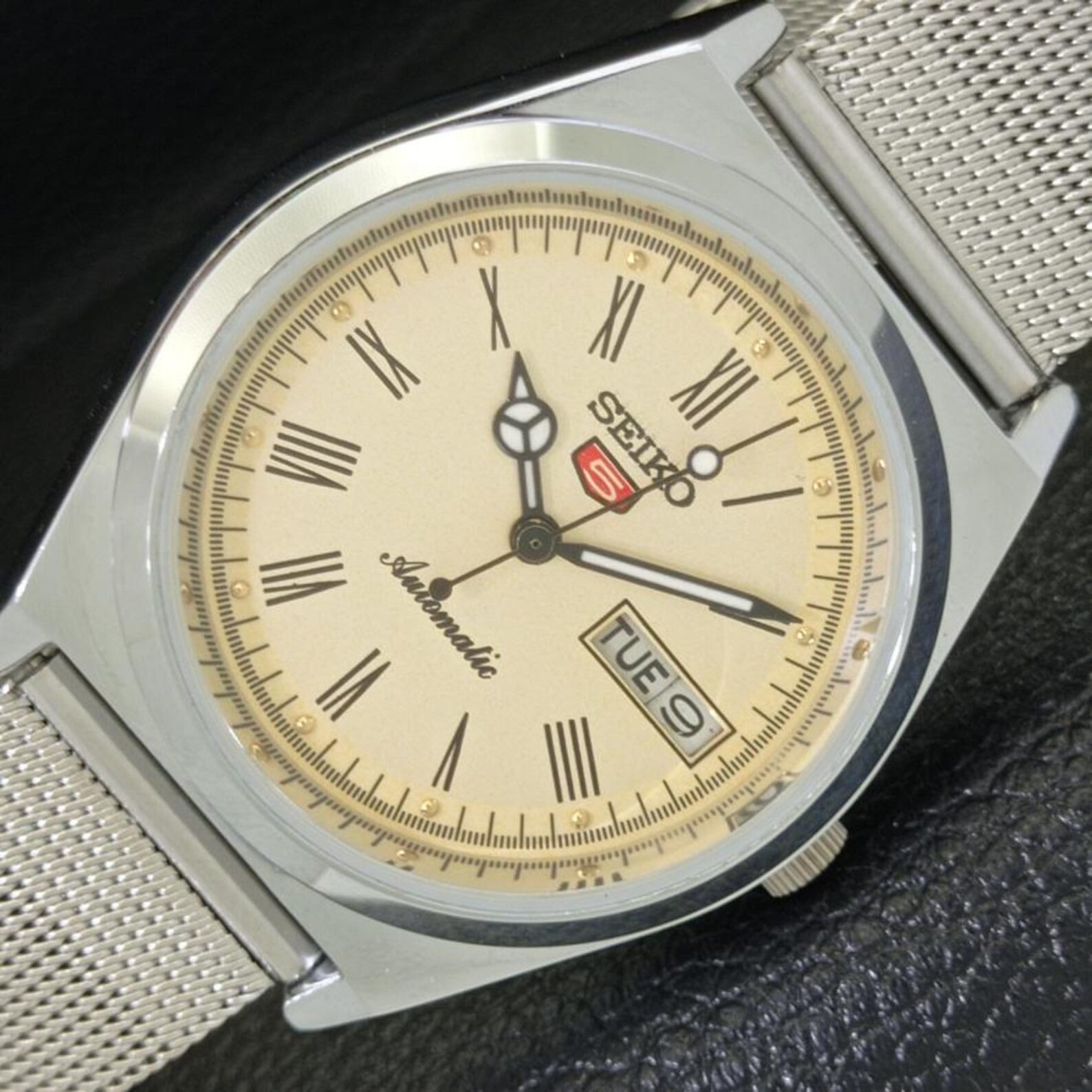 Reloj Vintage Seiko 5 Automático 6309A – Esfera Dorada con Números Romanos (⭐4,7)