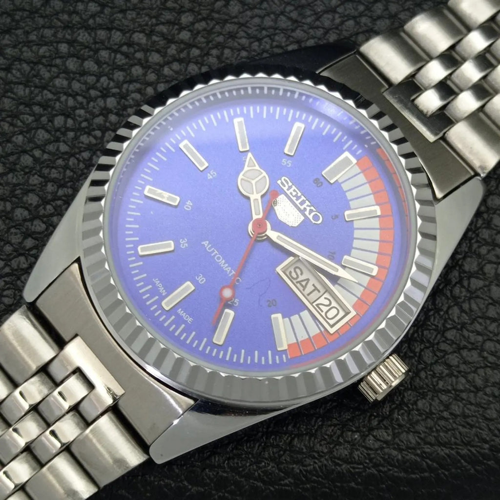 Reloj Vintage Seiko 5 Automático 6309A – Esfera Azul (⭐4,9)