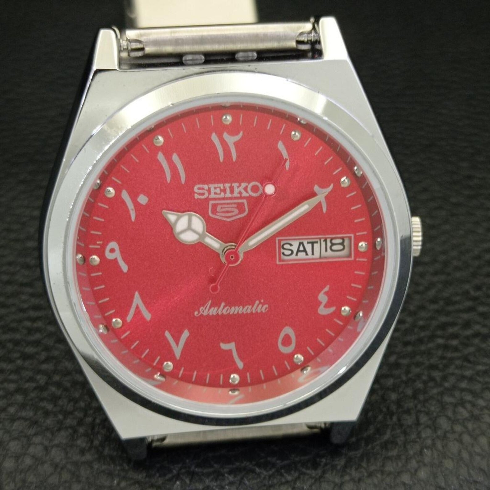 Reloj Vintage Seiko 5 Automático 6309A – Esfera Roja (⭐4,9)