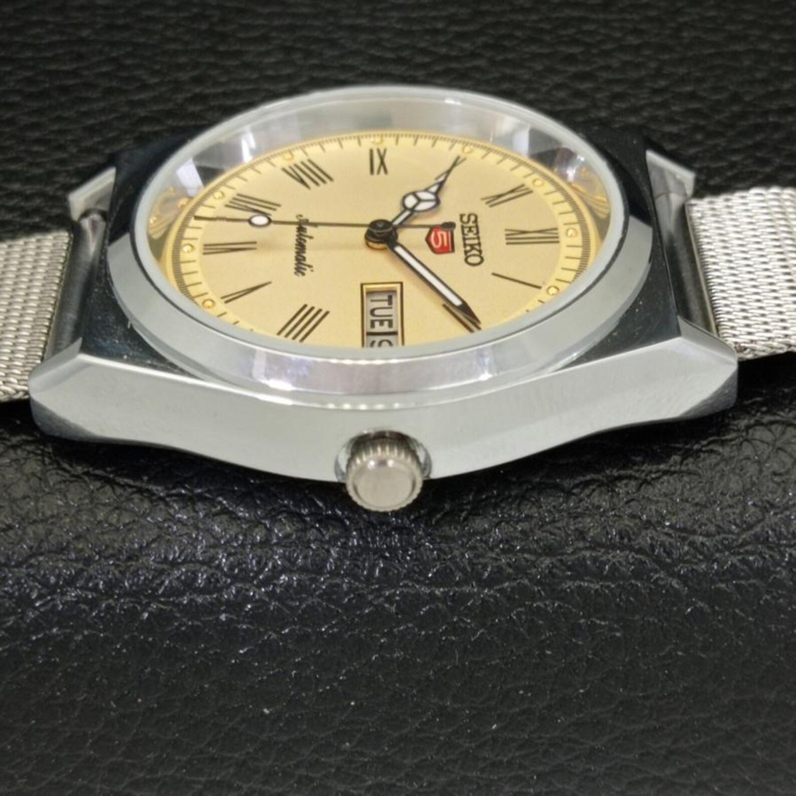 Reloj Vintage Seiko 5 Automático 6309A – Esfera Dorada con Números Romanos (⭐4,7)