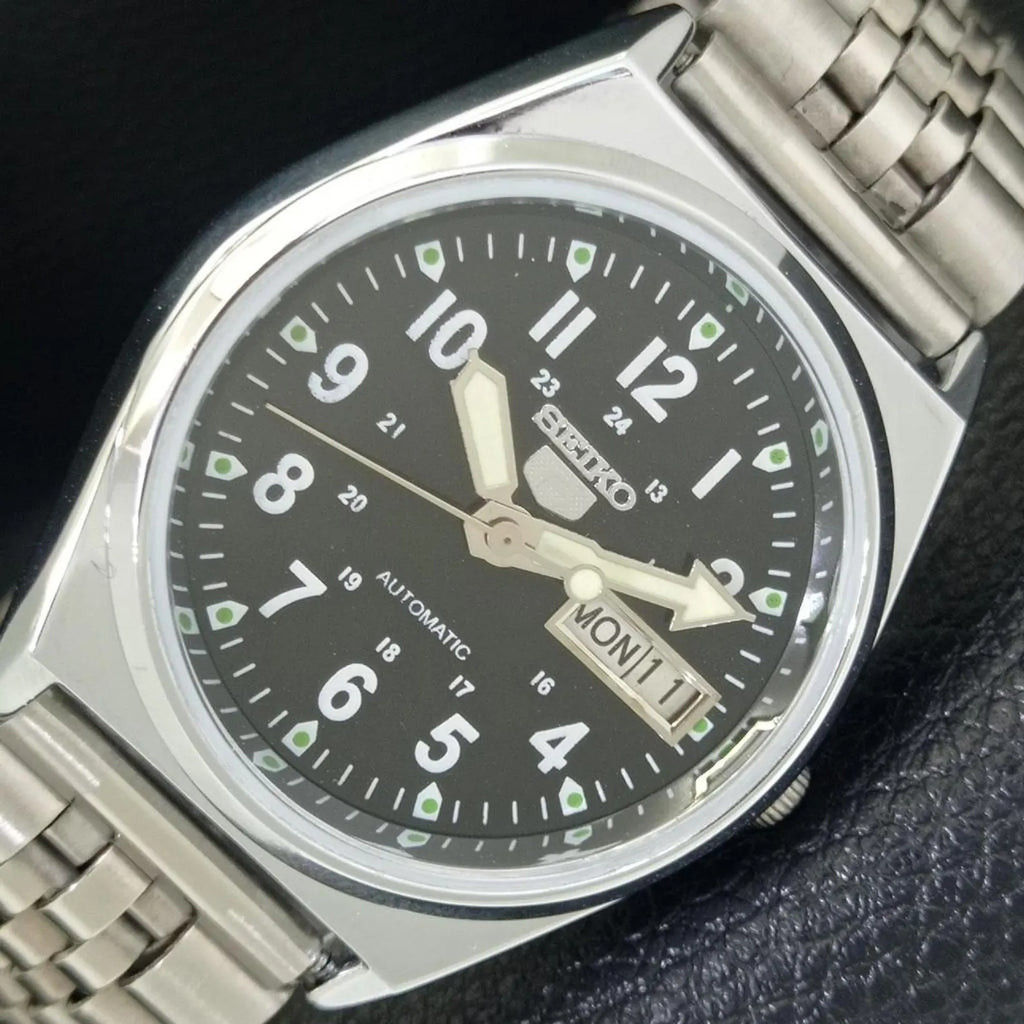 Reloj Vintage Seiko 5 Automático 6309A – Esfera Negra (⭐4,9)