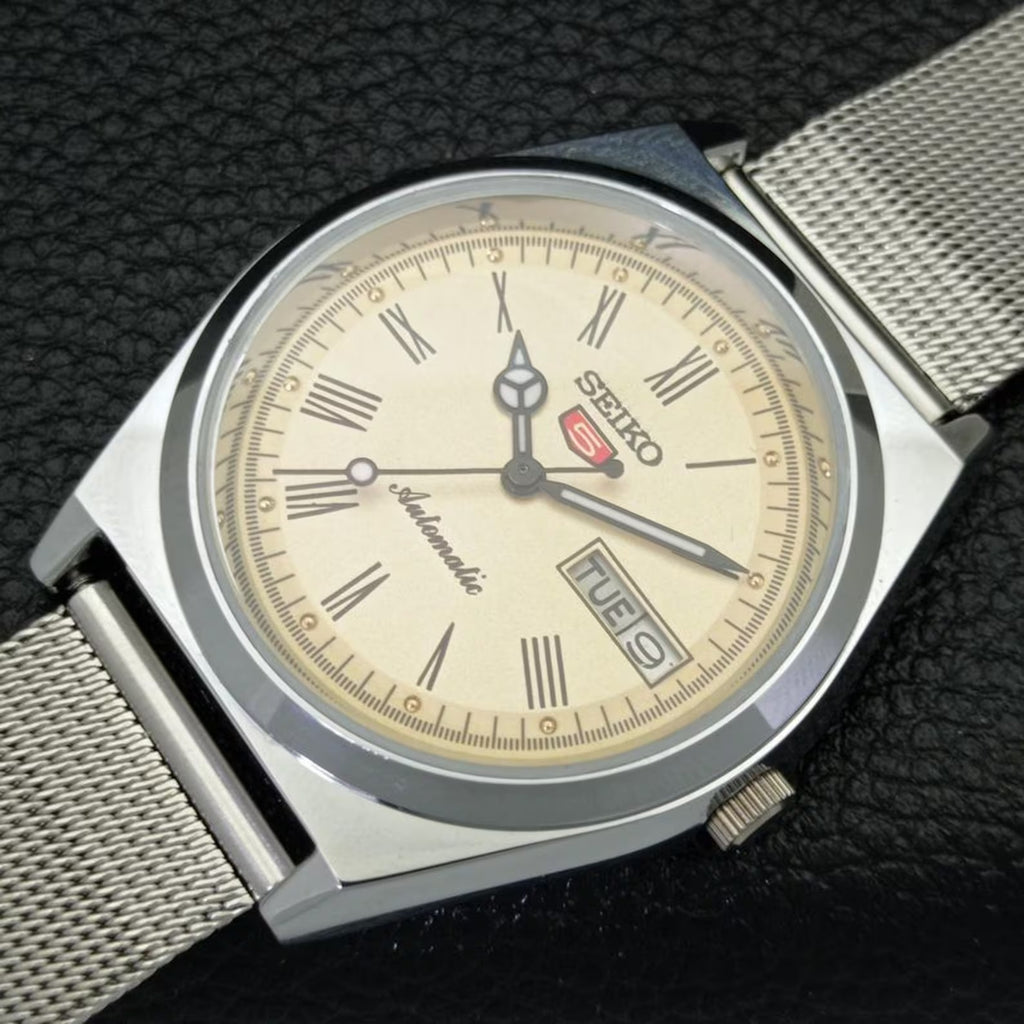 Reloj Vintage Seiko 5 Automático 6309A – Esfera Dorada con Números Romanos (⭐4,7)