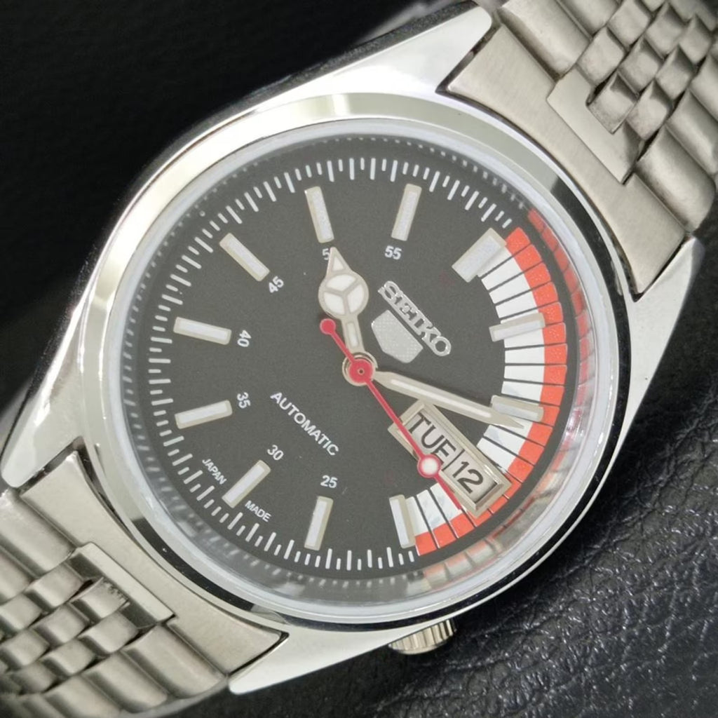 Reloj Vintage Seiko 5 Automático 6309A – Restaurado – Esfera Negra) (⭐4,9)