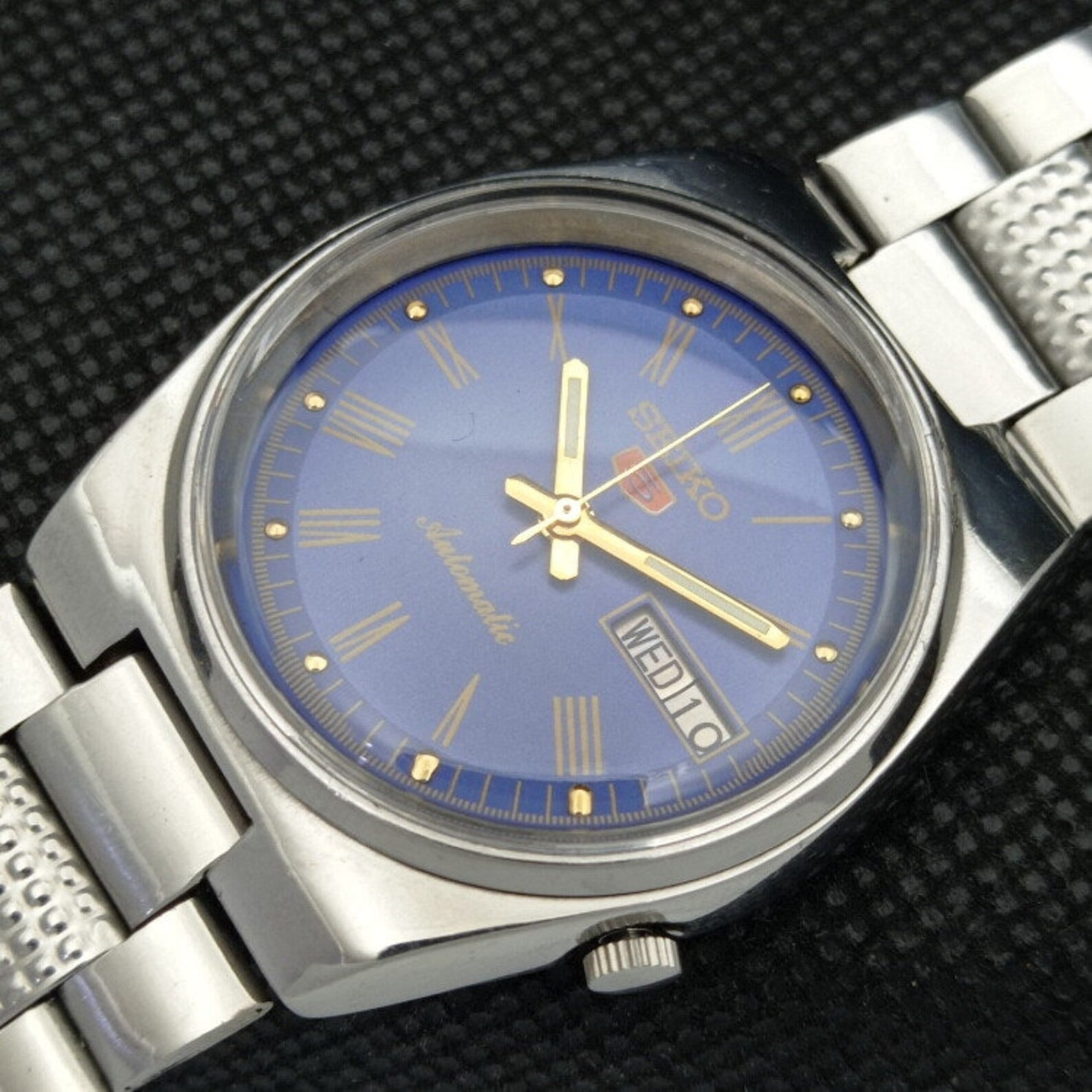 Reloj Vintage Seiko 5 Automático 7009A – Esfera Azul (⭐4,9)
