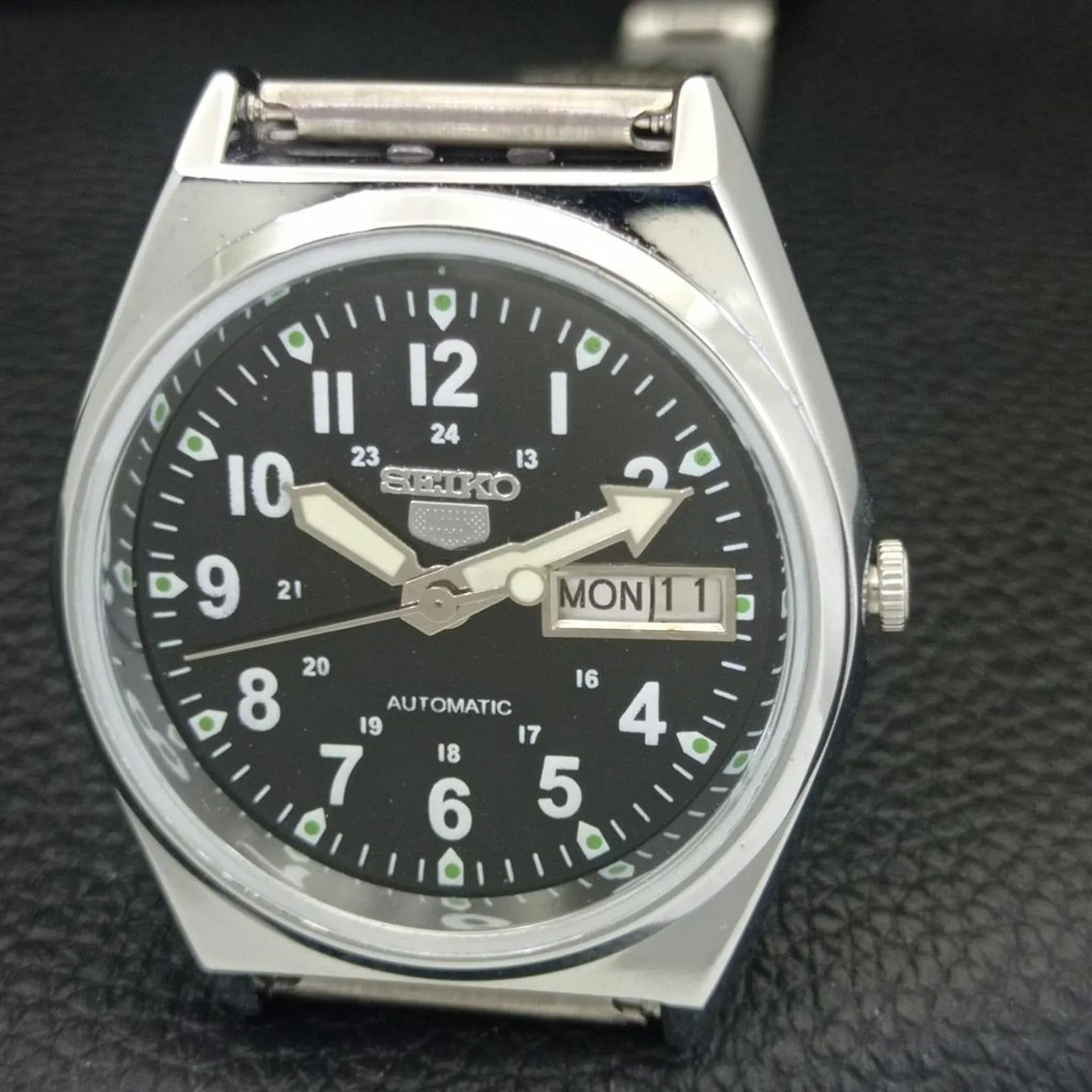 Reloj Vintage Seiko 5 Automático 6309A – Esfera Negra (⭐4,9)