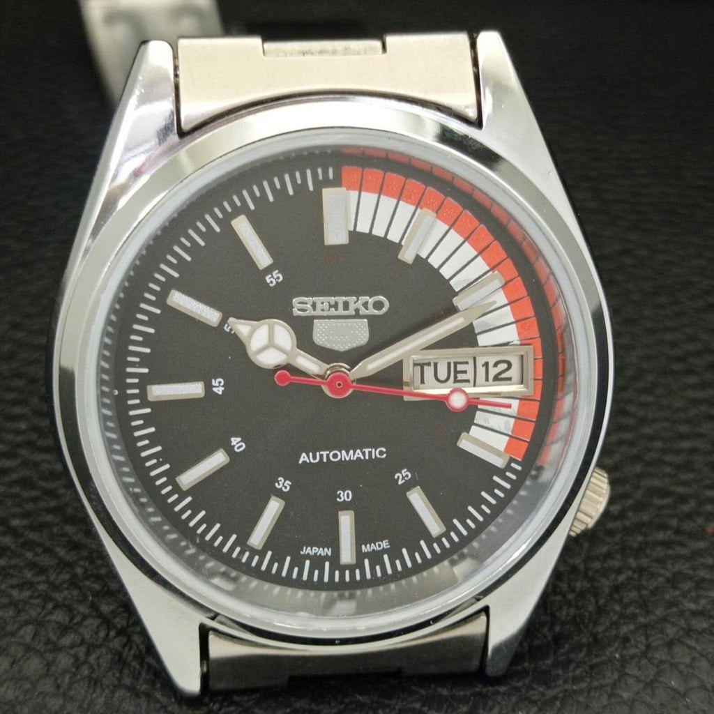 Reloj Vintage Seiko 5 Automático 6309A – Restaurado – Esfera Negra) (⭐4,9)