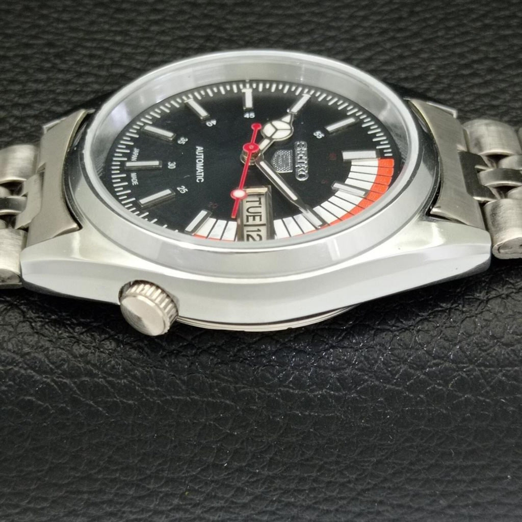 Reloj Vintage Seiko 5 Automático 6309A – Restaurado – Esfera Negra) (⭐4,9)