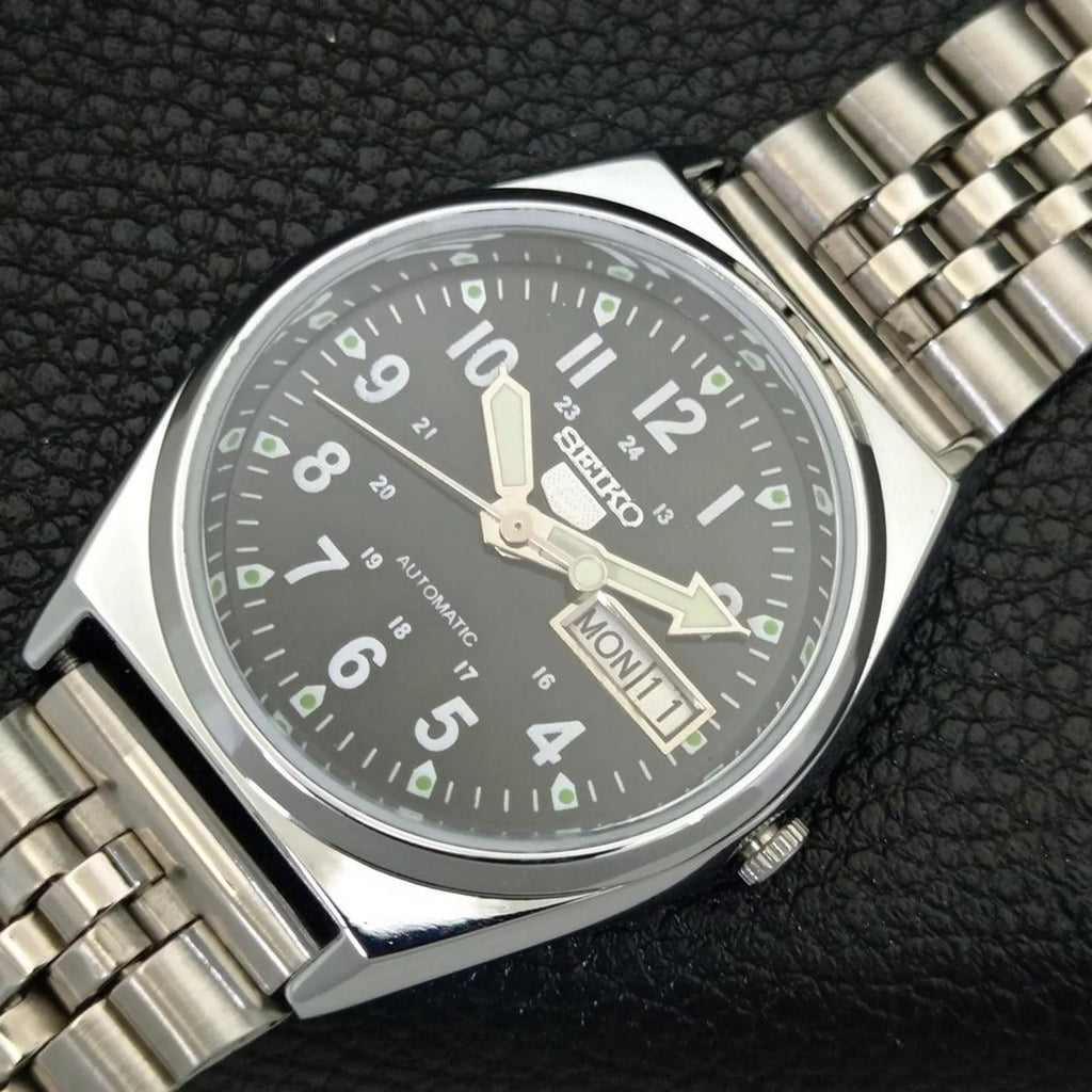 Reloj Vintage Seiko 5 Automático 6309A – Esfera Negra (⭐4,9)