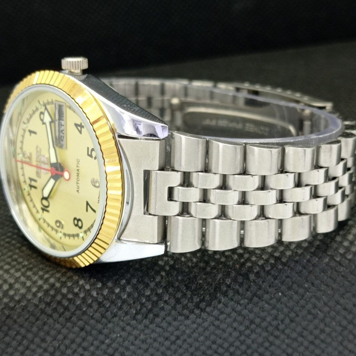 Reloj Vintage Seiko 5 Automático – Esfera Crema (⭐4,9)