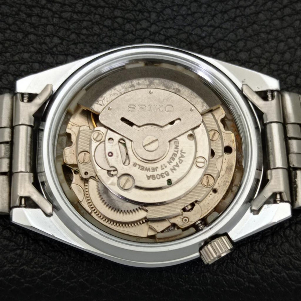 Reloj Vintage Seiko 5 Automático 6309A – Restaurado – Esfera Negra) (⭐4,9)
