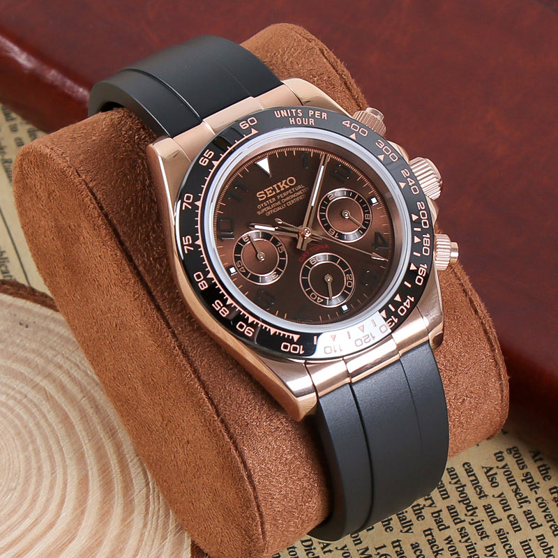 Racing Chrono Quartz – Chocolate Dial Rose Gold Steel VK63