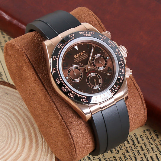 Racing Chrono Quartz – Chocolate Dial Rose Gold Steel VK63