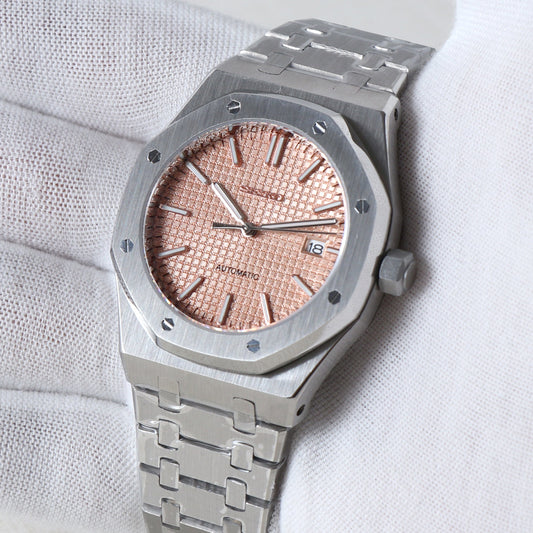 Sport Automático Oak – Salmon Textured Dial Steel NH35