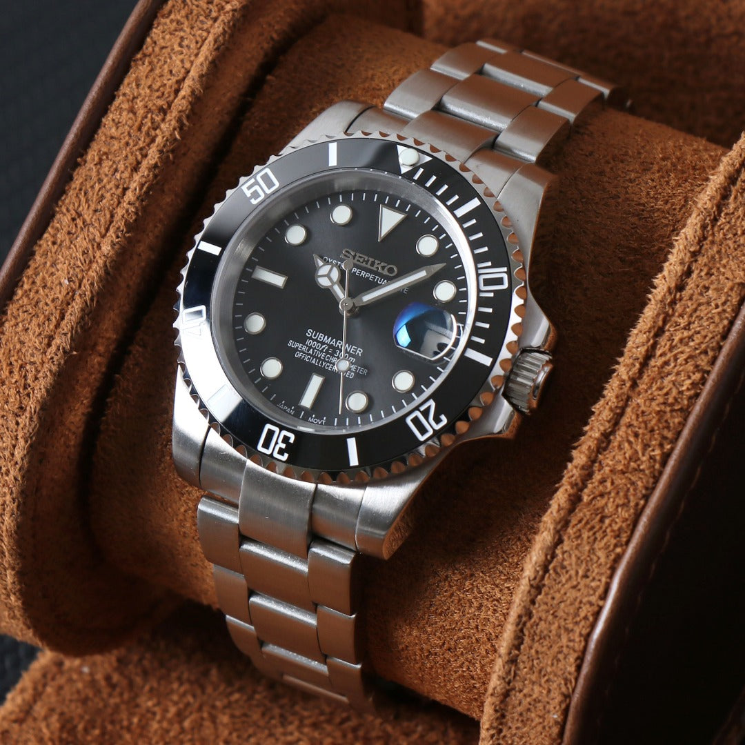 Diver Automático – Black Grey Bezel Steel NH35