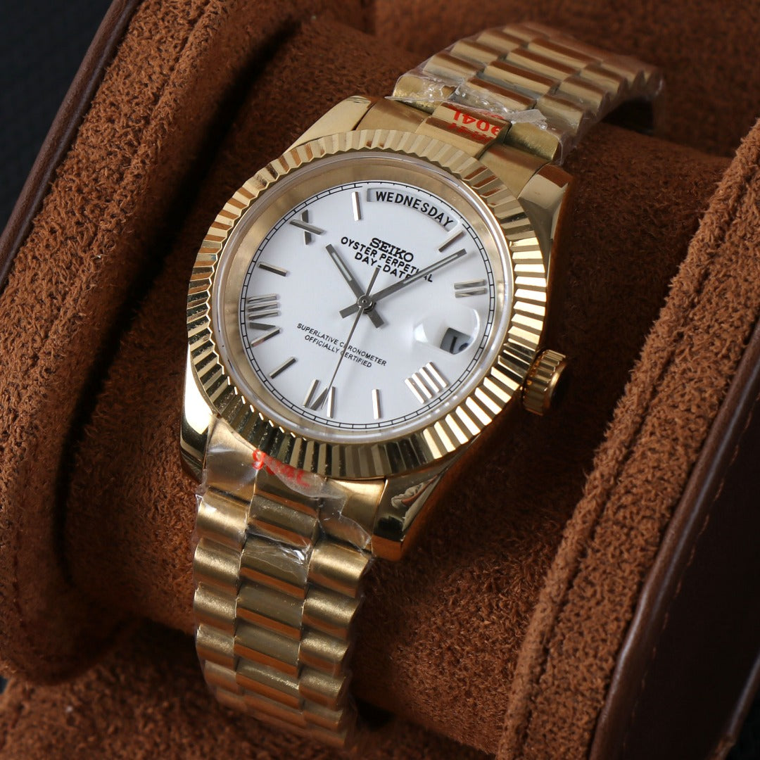 Classic Automático – Gold White Day-Date