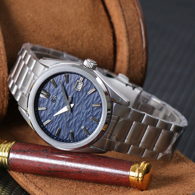 Seiko Mod “Sky Blue Wave” NH35 Automático – Classic Steel Premium