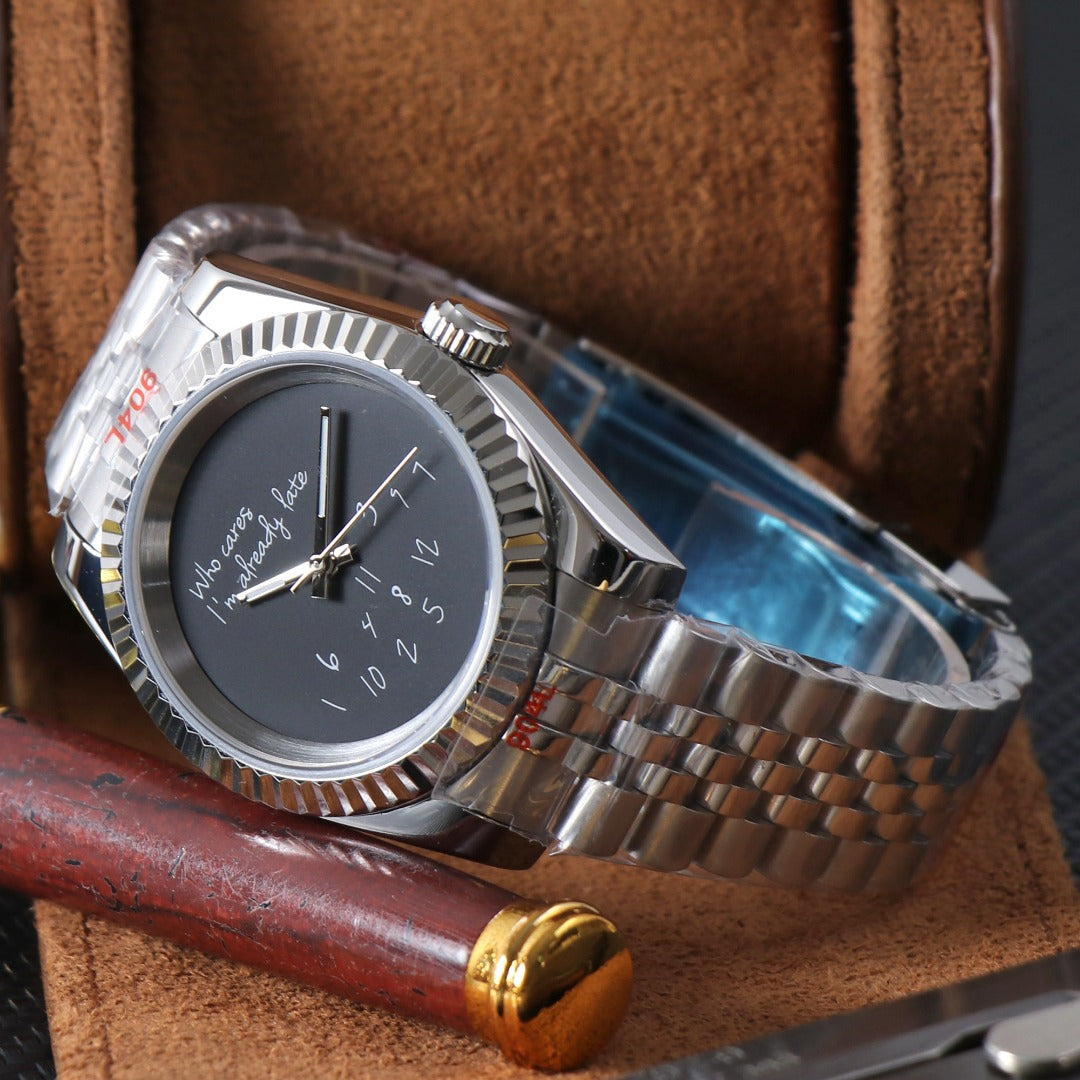 Classic Date Automatic – Black Custom Dial Steel NH35