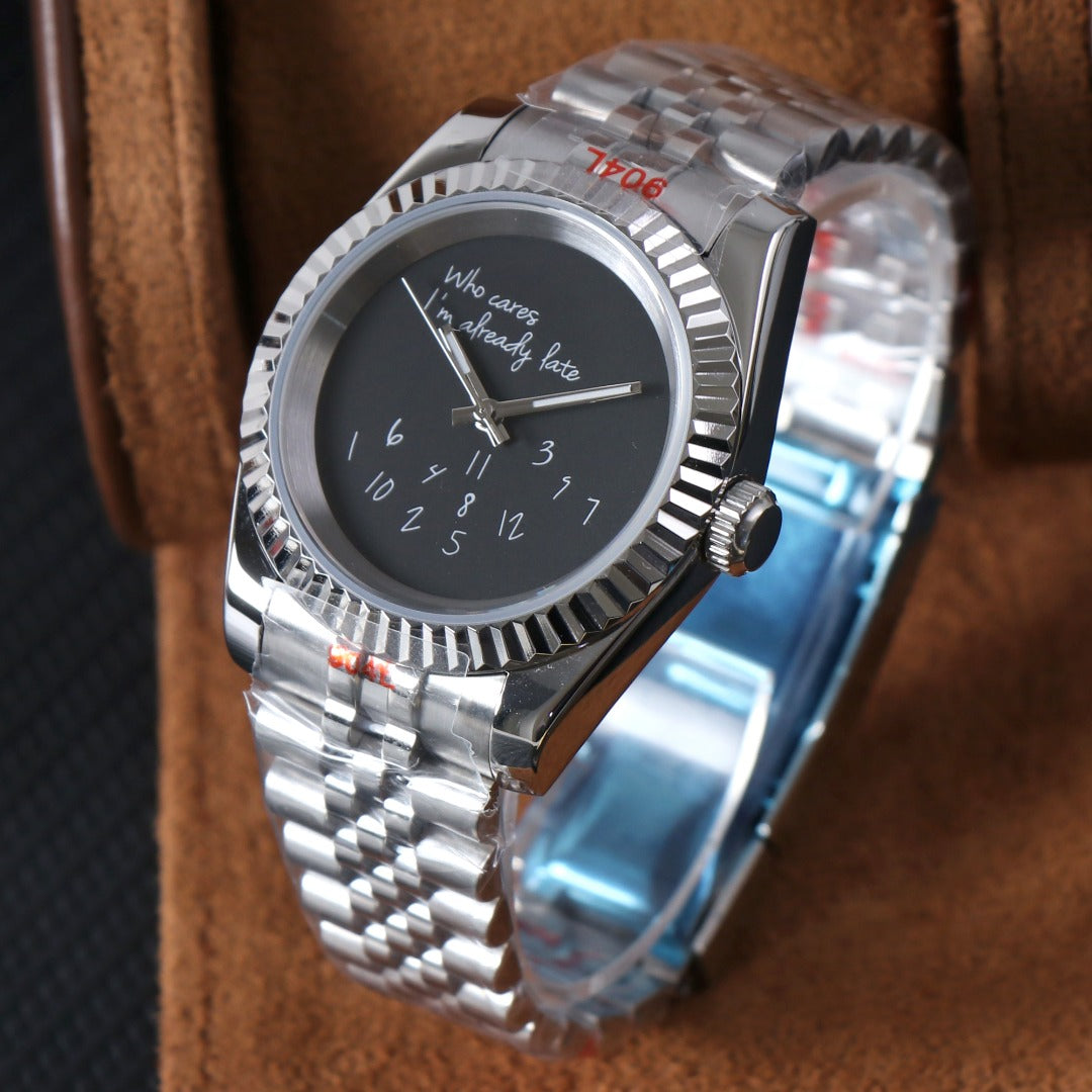 Classic Date Automatic – Black Custom Dial Steel NH35