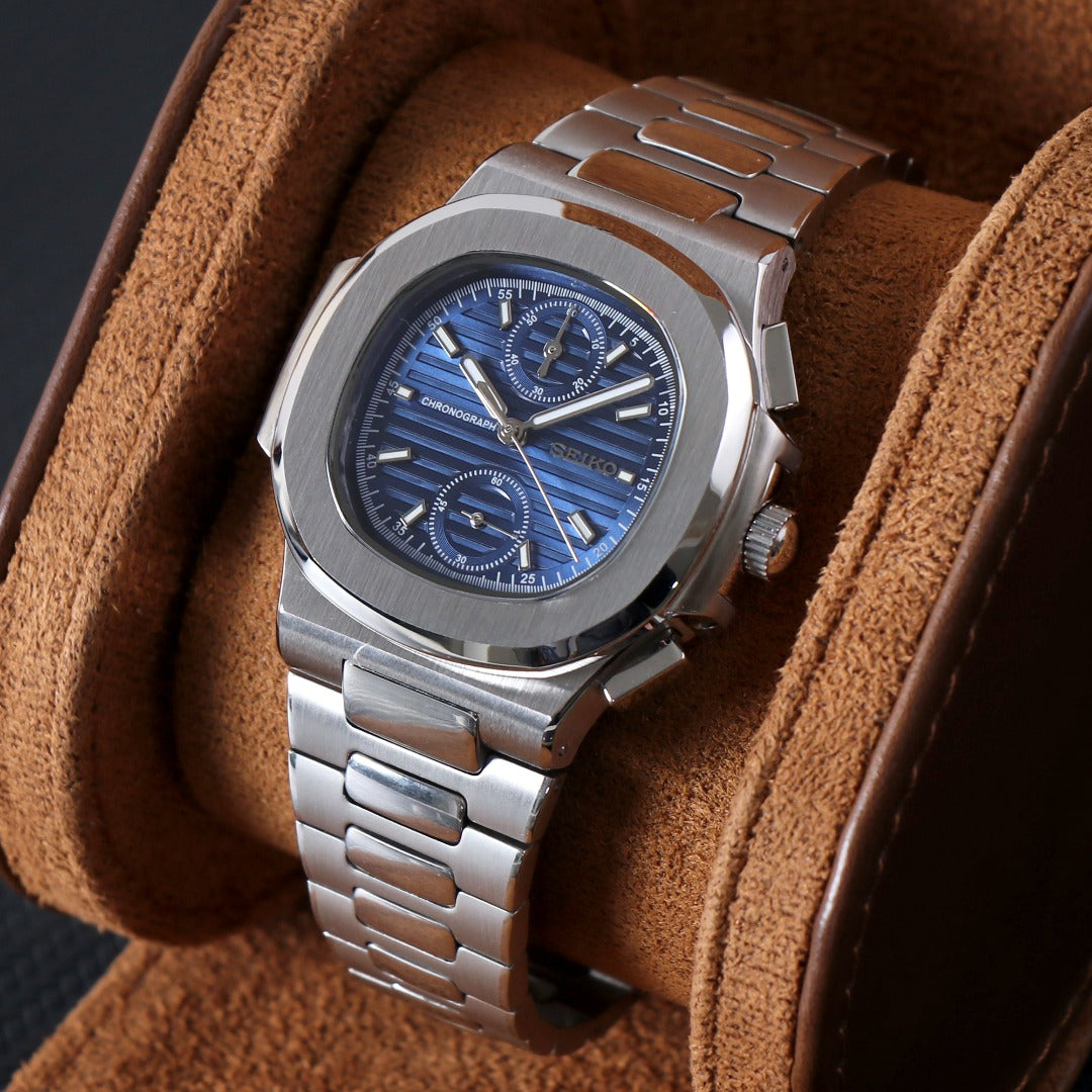 Luxury Sport Chrono Automático – Blue Steel Integrated VK61