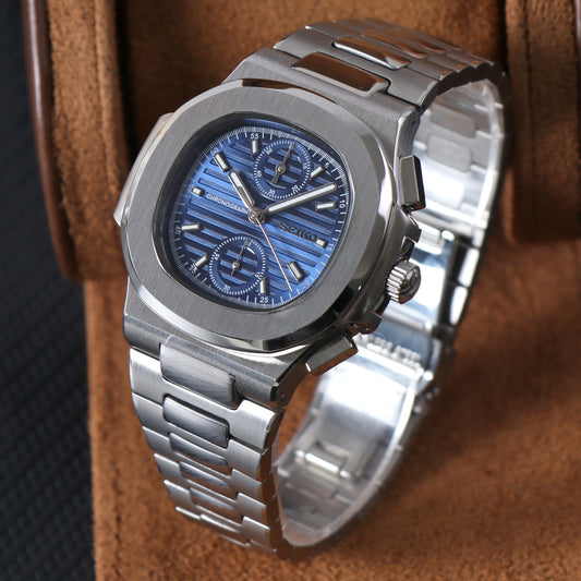 Luxury Sport Chrono Automático – Blue Steel Integrated VK61