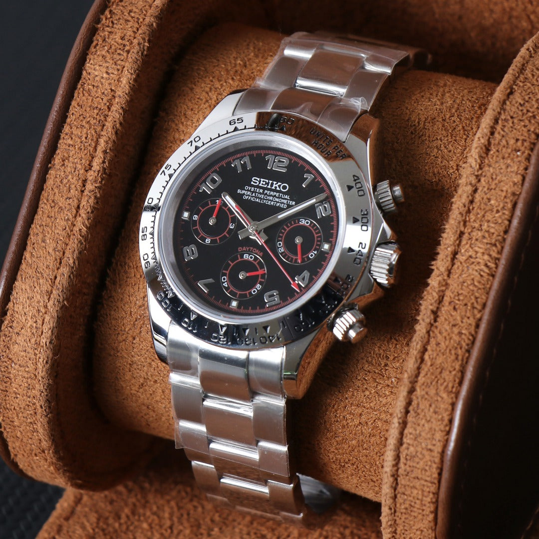 Racing Chrono Automático – Black Red Steel VK63
