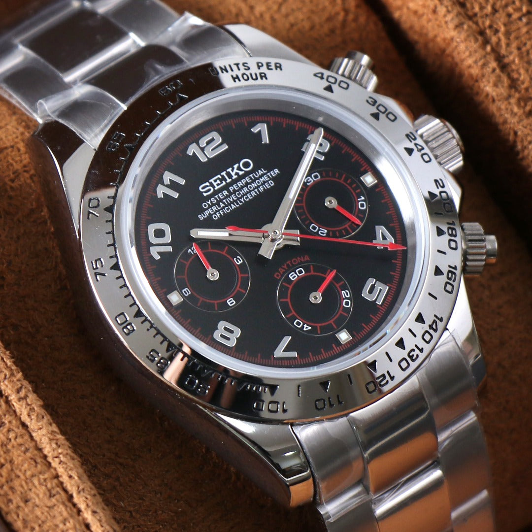 Racing Chrono Automático – Black Red Steel VK63