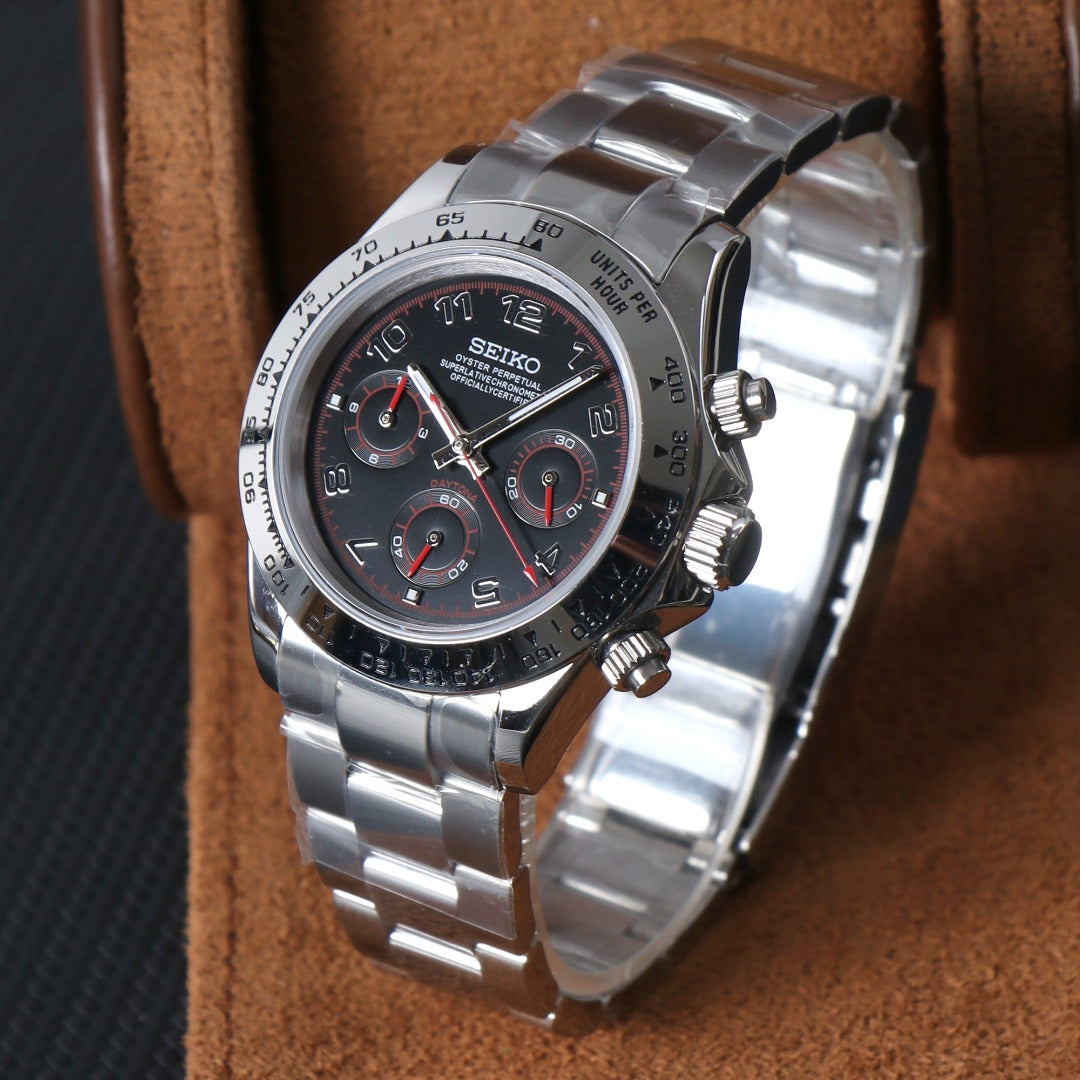 Racing Chrono Automático – Black Red Steel VK63
