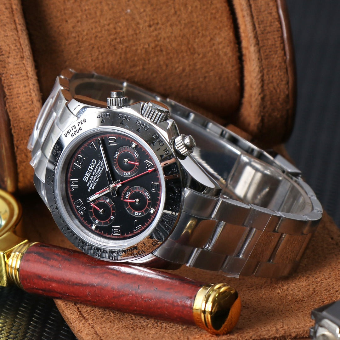 Racing Chrono Automático – Black Red Steel VK63