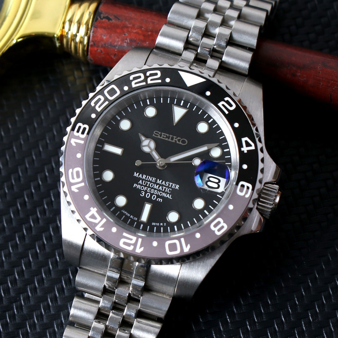 Diver Automático – Black Grey Bezel Steel NH35