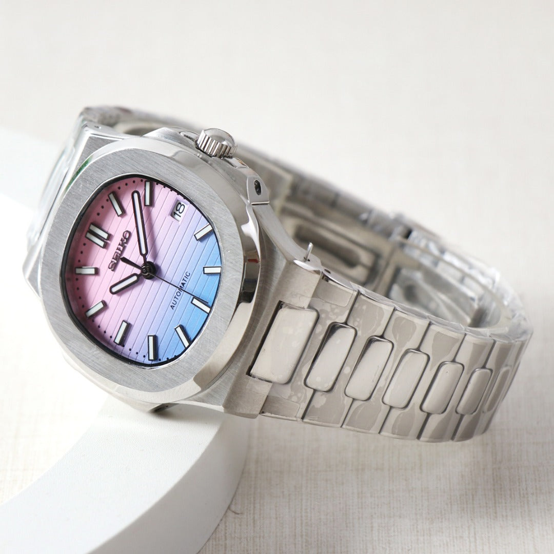 Daily Automático – Gradient Pink Blue Steel NH35