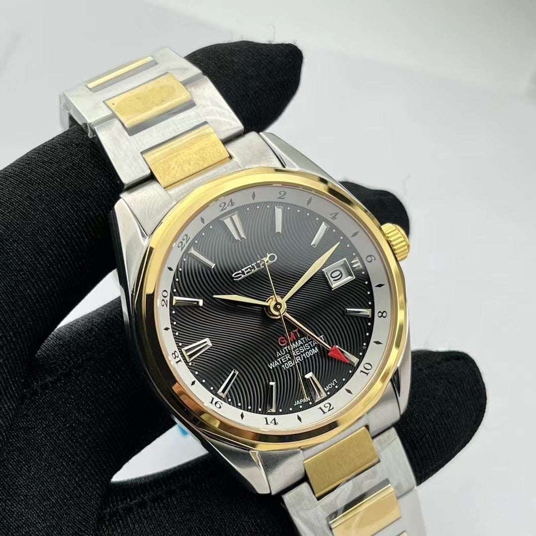 Business GMT Automático – Classic Gold Steel NH34